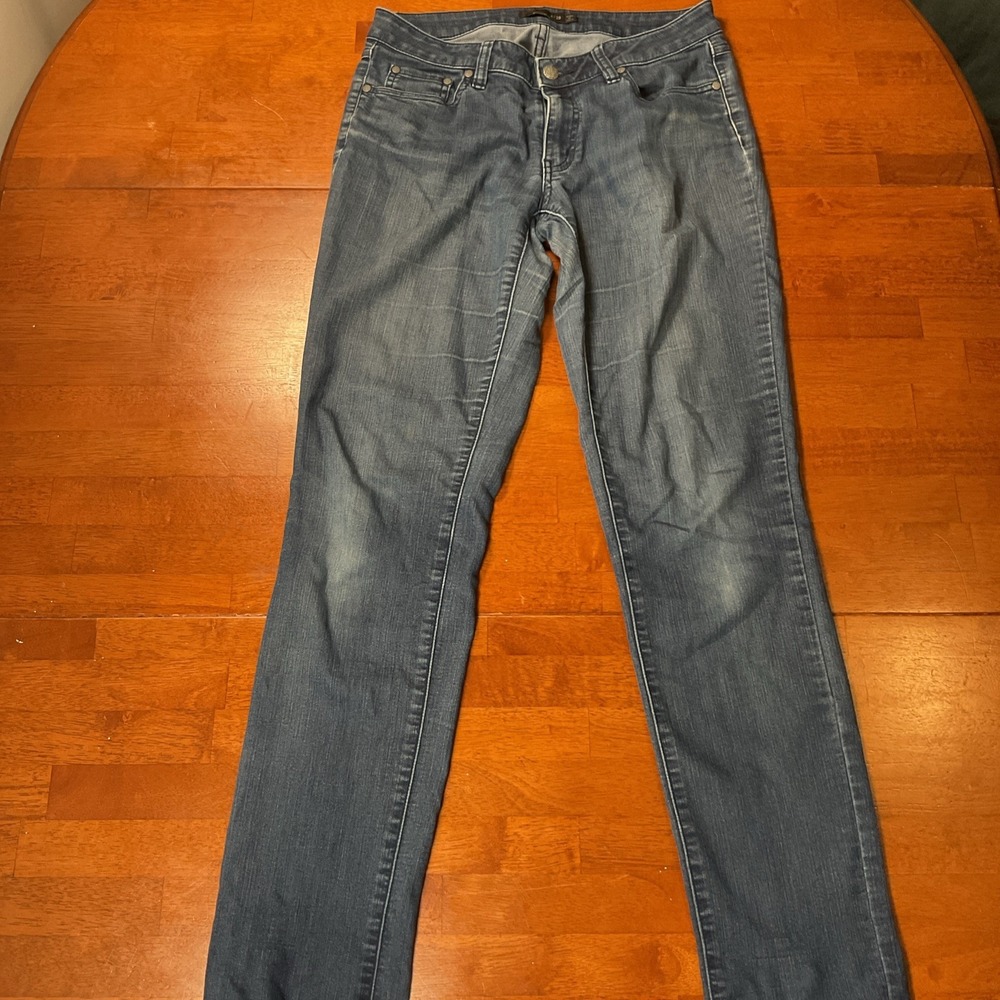 Prana Jeans Womens 8 Blue Skinny Fit Medium Wash Mid Rise
